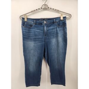 INC International Concepts Women's‎ 22W Skinny Leg Tummy Control Capri Jeans